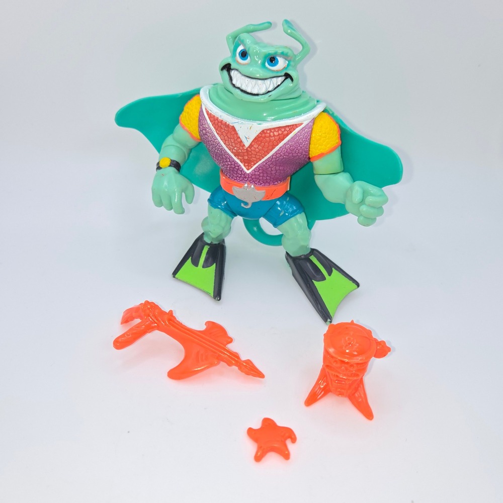 Ray Fillet 100% Complete Teenage Mutant Ninja Turtles TMNT 1990 Vintage Action